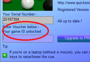 QuickSnooker unlocked